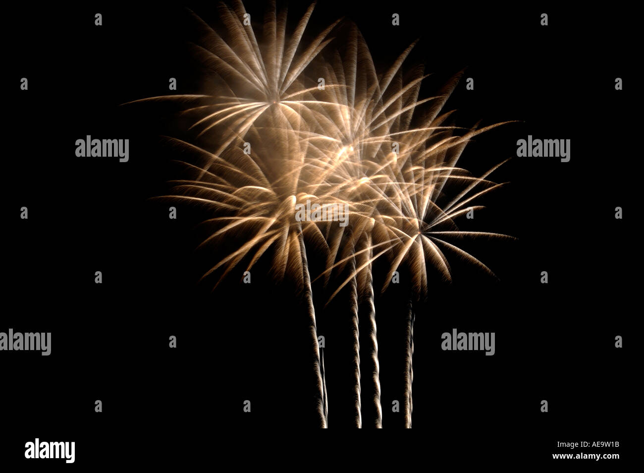 Feuerwerke, die explodiert Nachthimmel Stockfoto