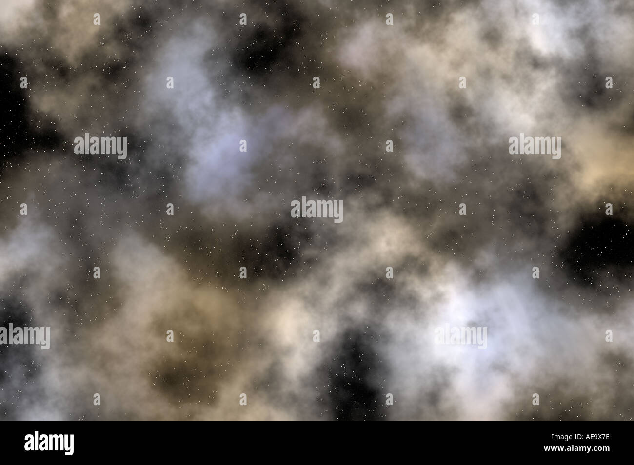 abstrakte Interpretation des Nebels im Raum Stockfoto
