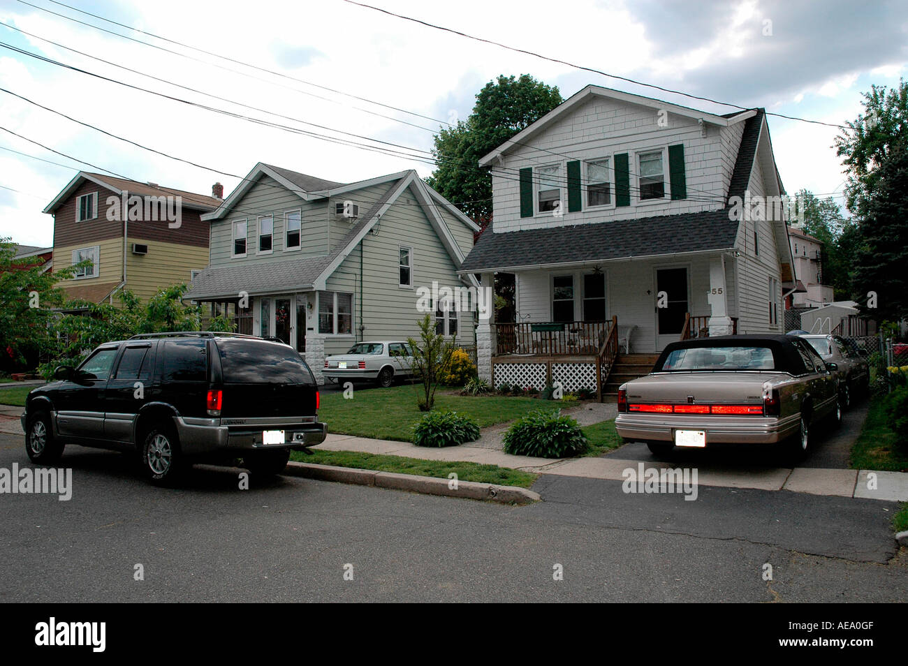 Surburban Street New Jersey USA Stockfoto