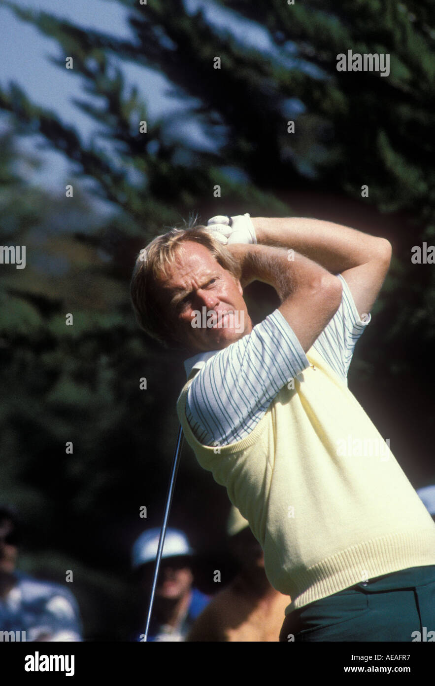 Jack Nicklaus konkurriert in California-Golf-Turnier. Stockfoto