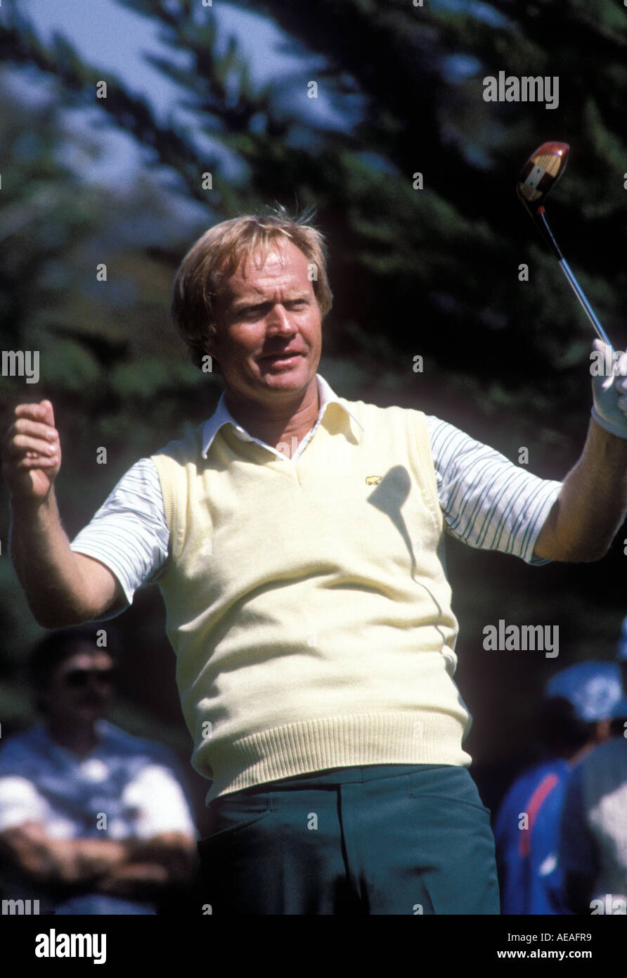 Jack Nicklaus konkurriert in California-Golf-Turnier. Stockfoto