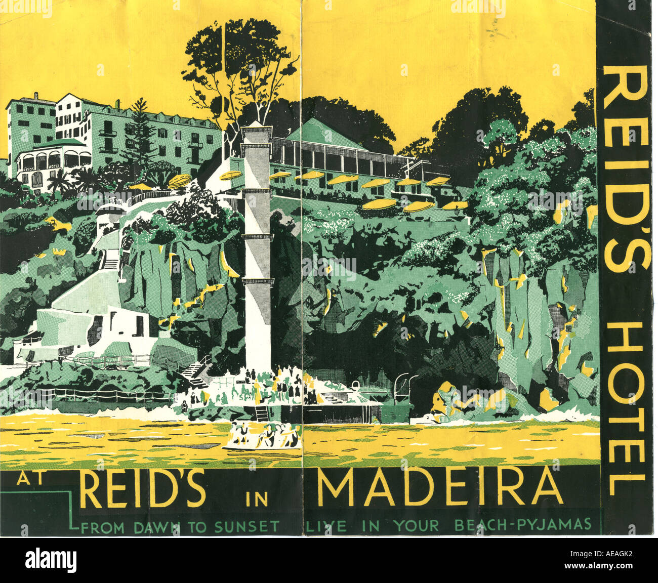 Hotelprospekt für Reid's Hotel, Madeira, ca. 1935 Stockfotografie Alamy