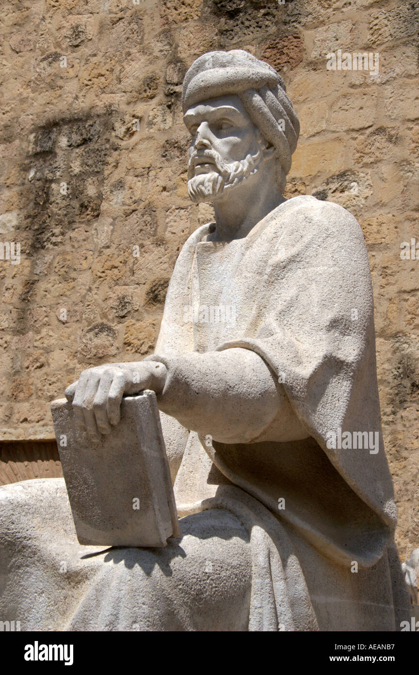 Cordoba Avveroes Statue des Avveroes in Cordoba Andalusien Spanien Stockfoto