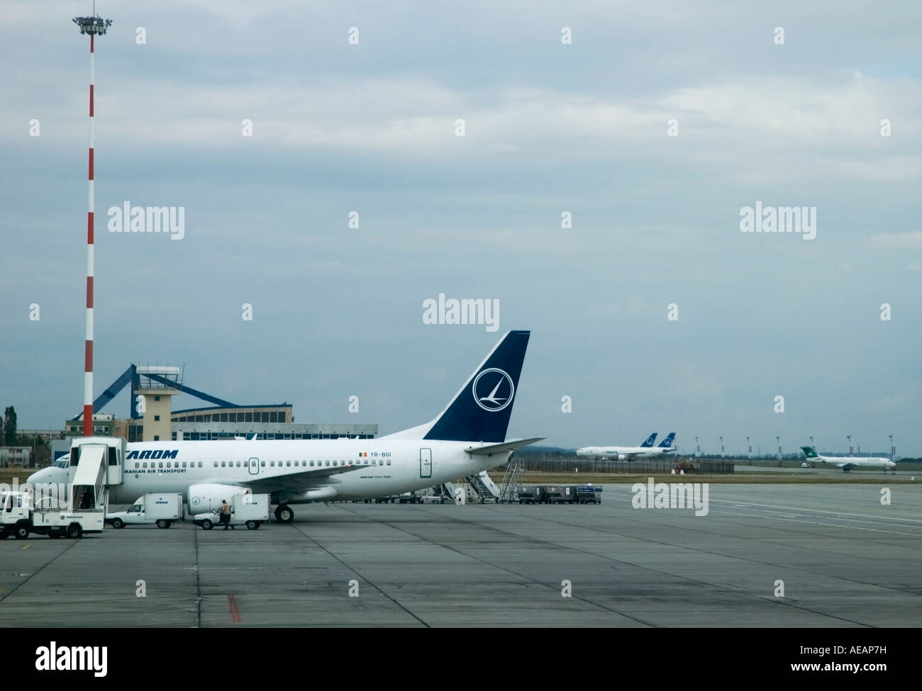 TAROM rumänischer Flugzeuge, Bukarest, Rumänien, Europa, EU Stockfoto