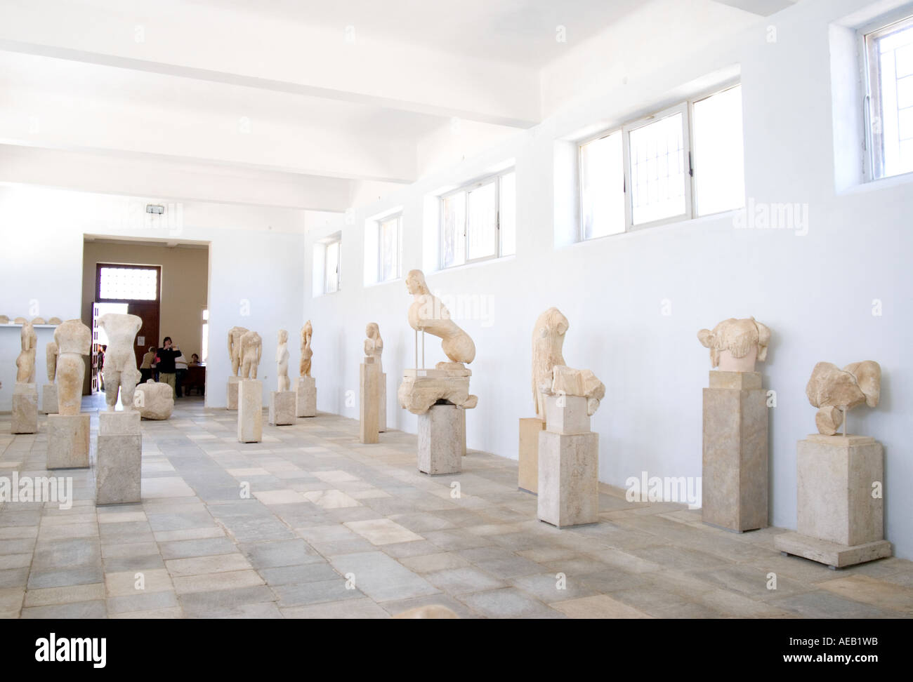 Insel Delos, Griechenland Museum für antike Artefakte und Statuen der Antike Zivilisation Stockfoto