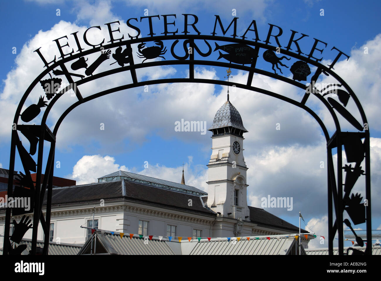 Leicester Markt, Leicester, Leicestershire, England, Vereinigtes Königreich Stockfoto