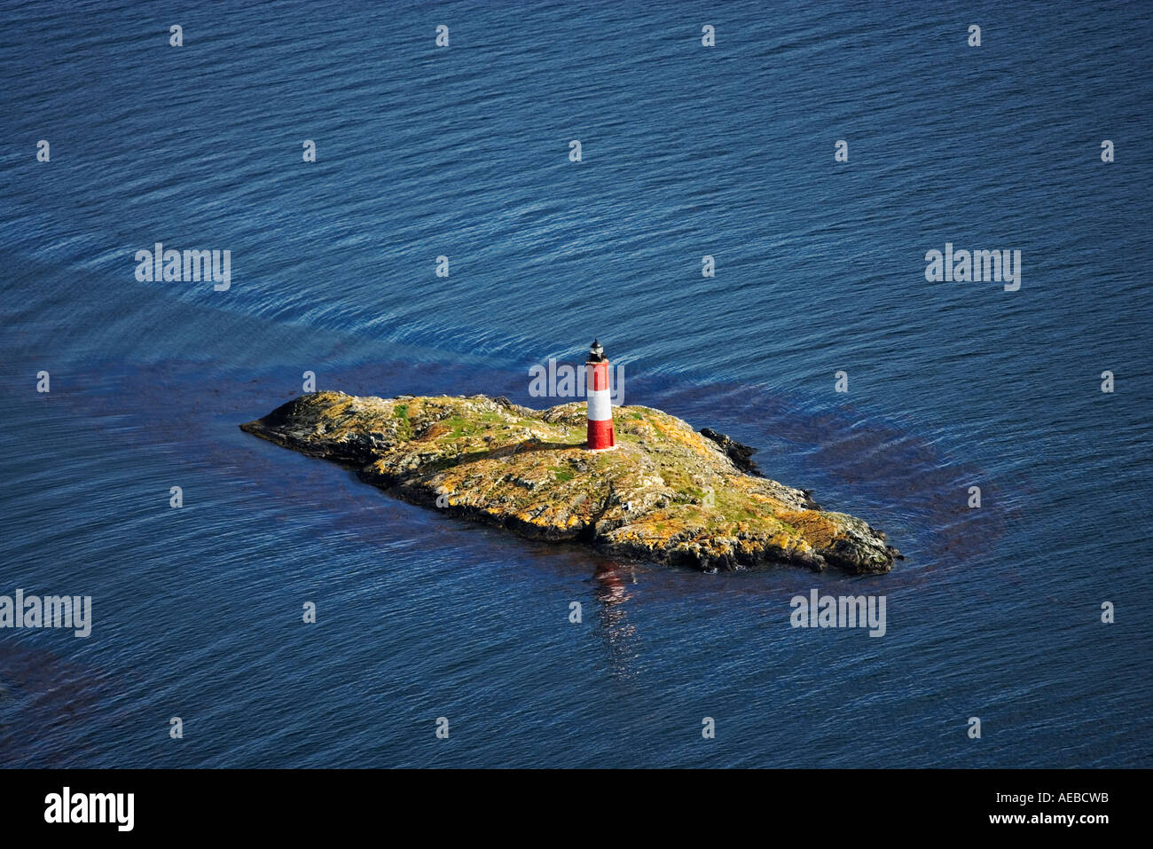 Luftaufnahme von Les légions Lighthouse.Beagle Kanal Argentinien Chile Feuerland Südamerika Stockfoto