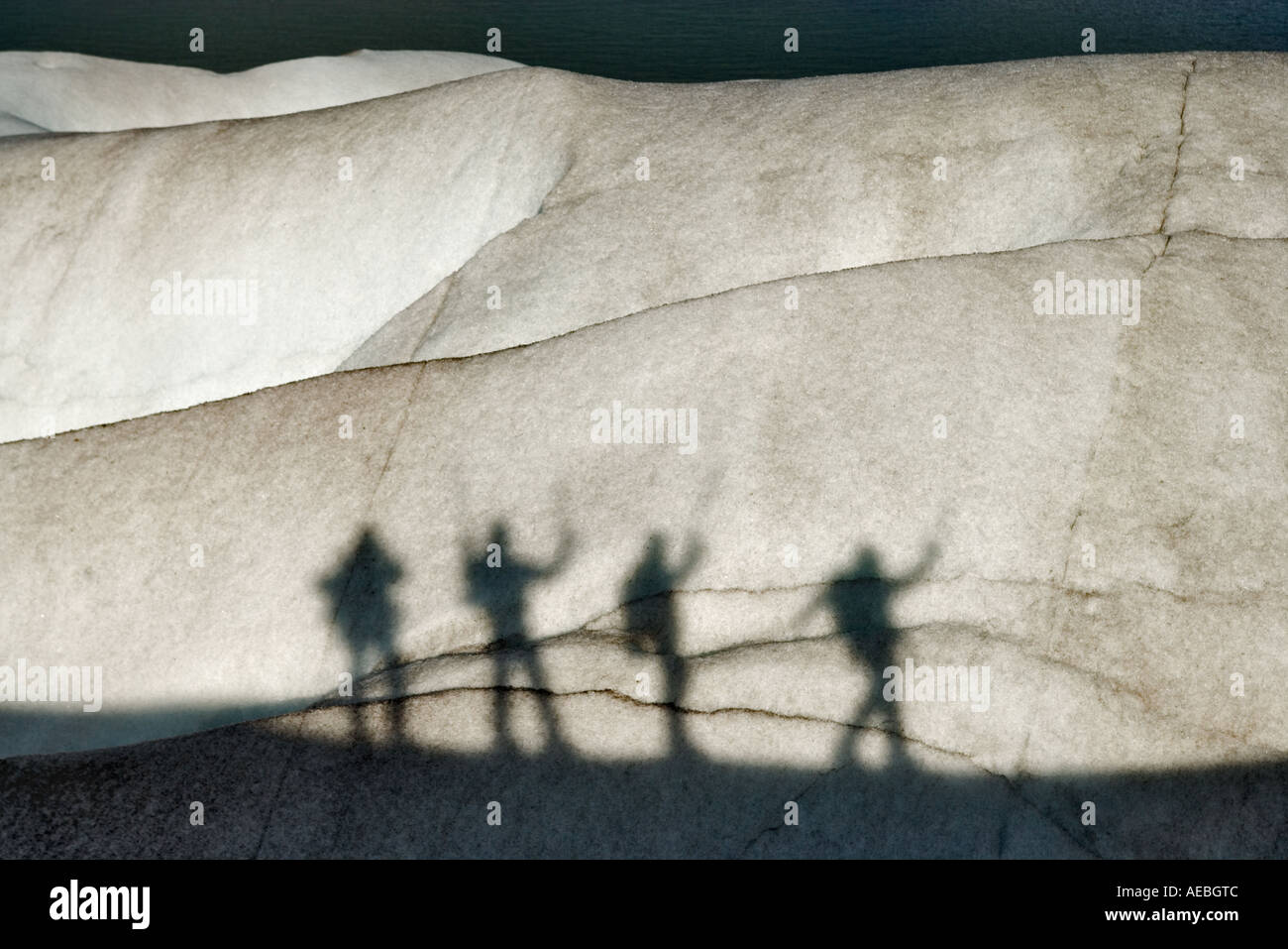 Gletscher Kletterer Silhouetten Nationalpark Torres del Paine-Chile-Südamerika Stockfoto