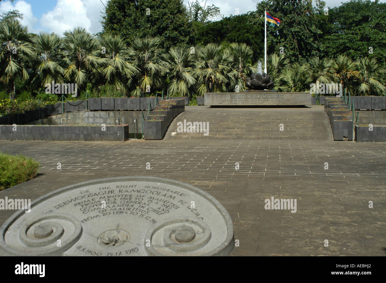 Vater des Mauritius Memorial Stockfoto