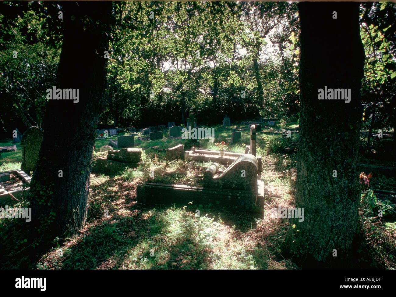Landewednack Friedhof Cornwall England Stockfoto