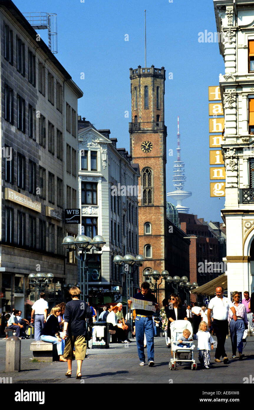 Deutschland Hamburg Stadt Altstadt Haupt Strasse Stockfoto