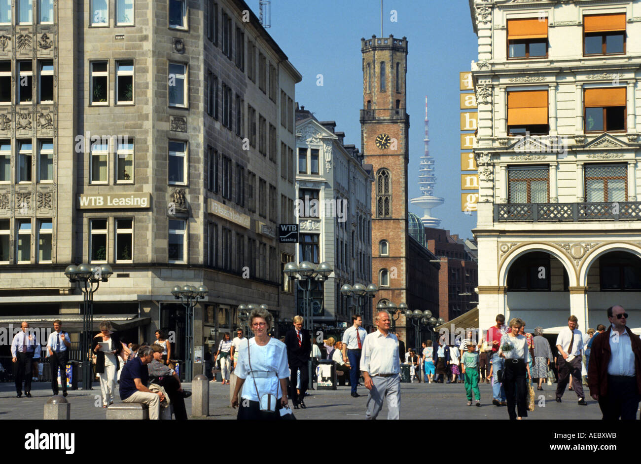 Deutschland Hamburg Stadt Altstadt Haupt Strasse Deutsch Stockfoto