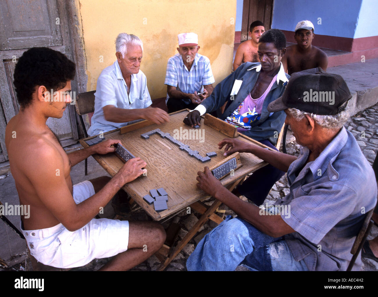 Trinidad-Spiel, Spiele, Glücksspiel kubanischen historische Geschichte Kubas Leute Mann Männer Stockfoto