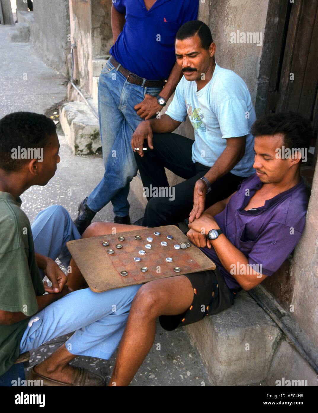 Trinidad-Spiel, Spiele, Glücksspiel kubanischen historische Geschichte Kubas Leute Mann Männer Stockfoto
