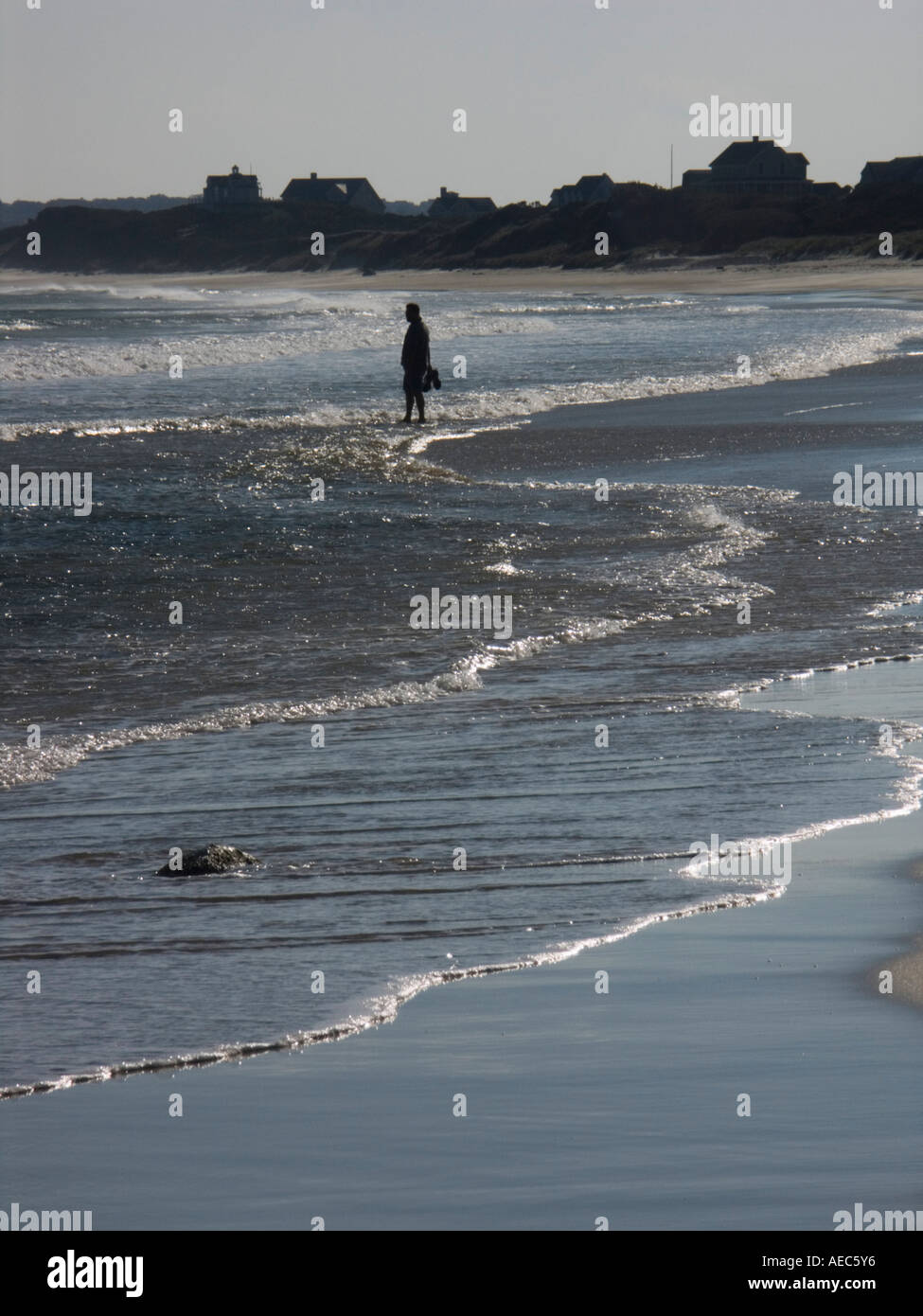 Besucher genießen den Strand Block Island vor der Küste Rhode Island Stockfoto