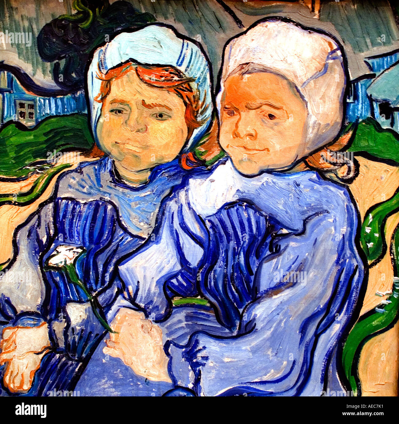 Zwei kleine Mädchen 1890 Vincent van Gogh 1853-1890 Niederlande Niederlande Stockfoto