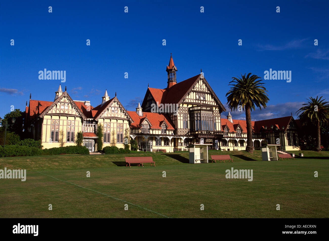 Rotorua, Kunstmuseum & Geschichte, Tag Stockfoto