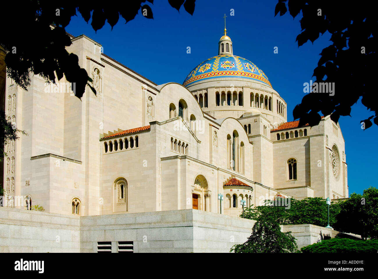 Basilica des nationalen Schreins der Unbefleckten Empfängnis in Washington, D.C. Stockfoto