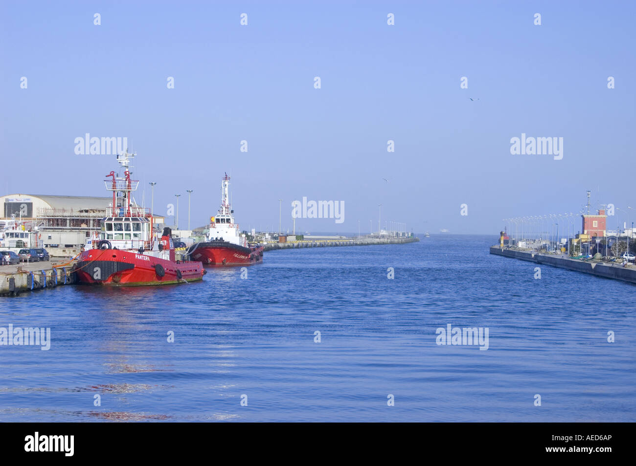 Feuerwehrmann-Boote andocken Stockfoto