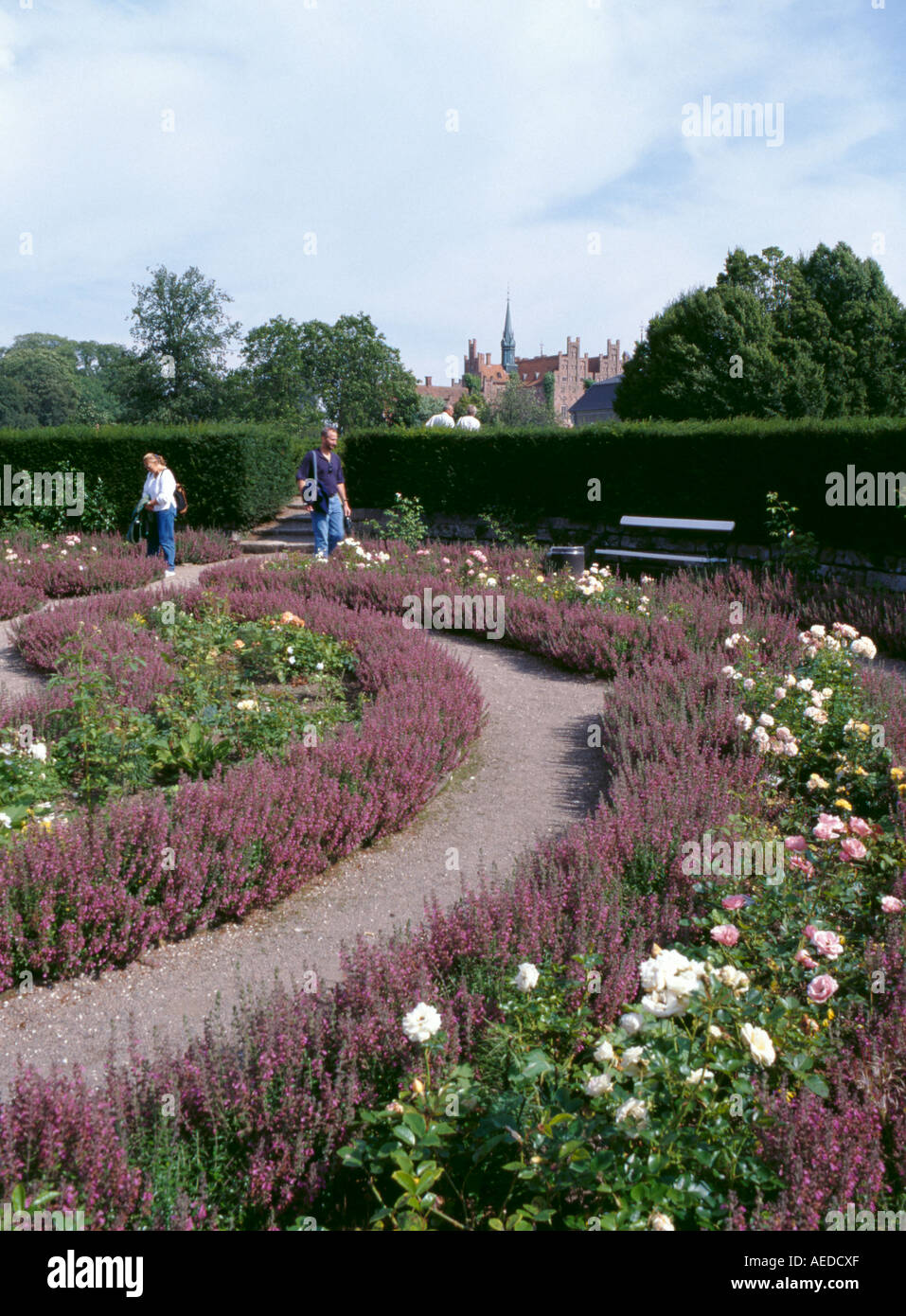 Egeskov Castle Gardens, Fyn, Dänemark Stockfoto