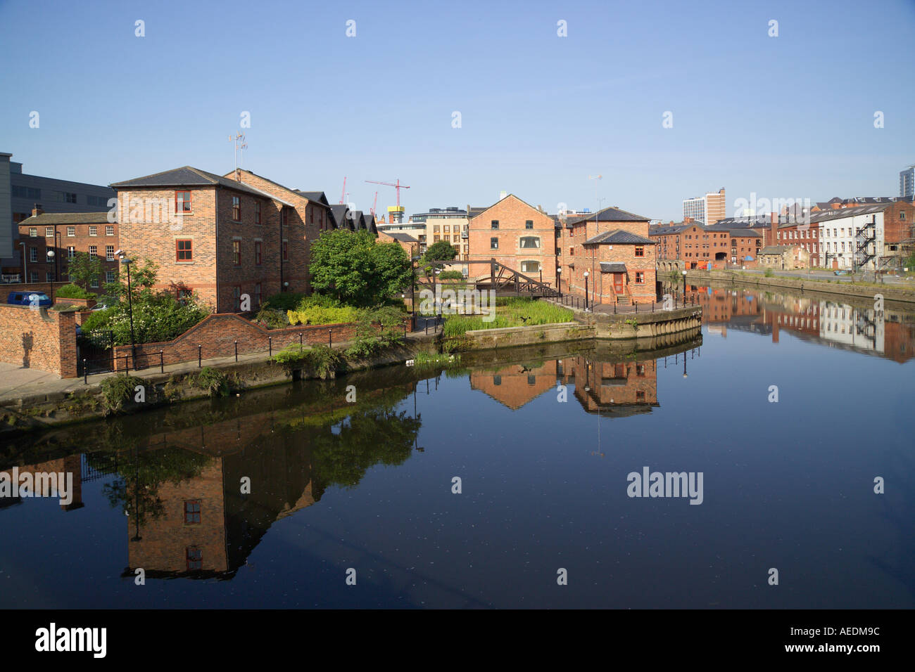 Leeds-Liverpool-Kanal Brauerei Wharf Leeds Yorkshire England Stockfoto