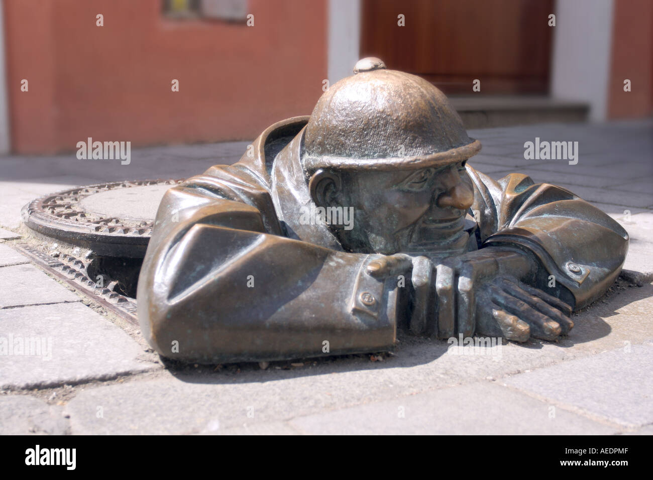 Cumil Statue, Bratislava Stockfoto