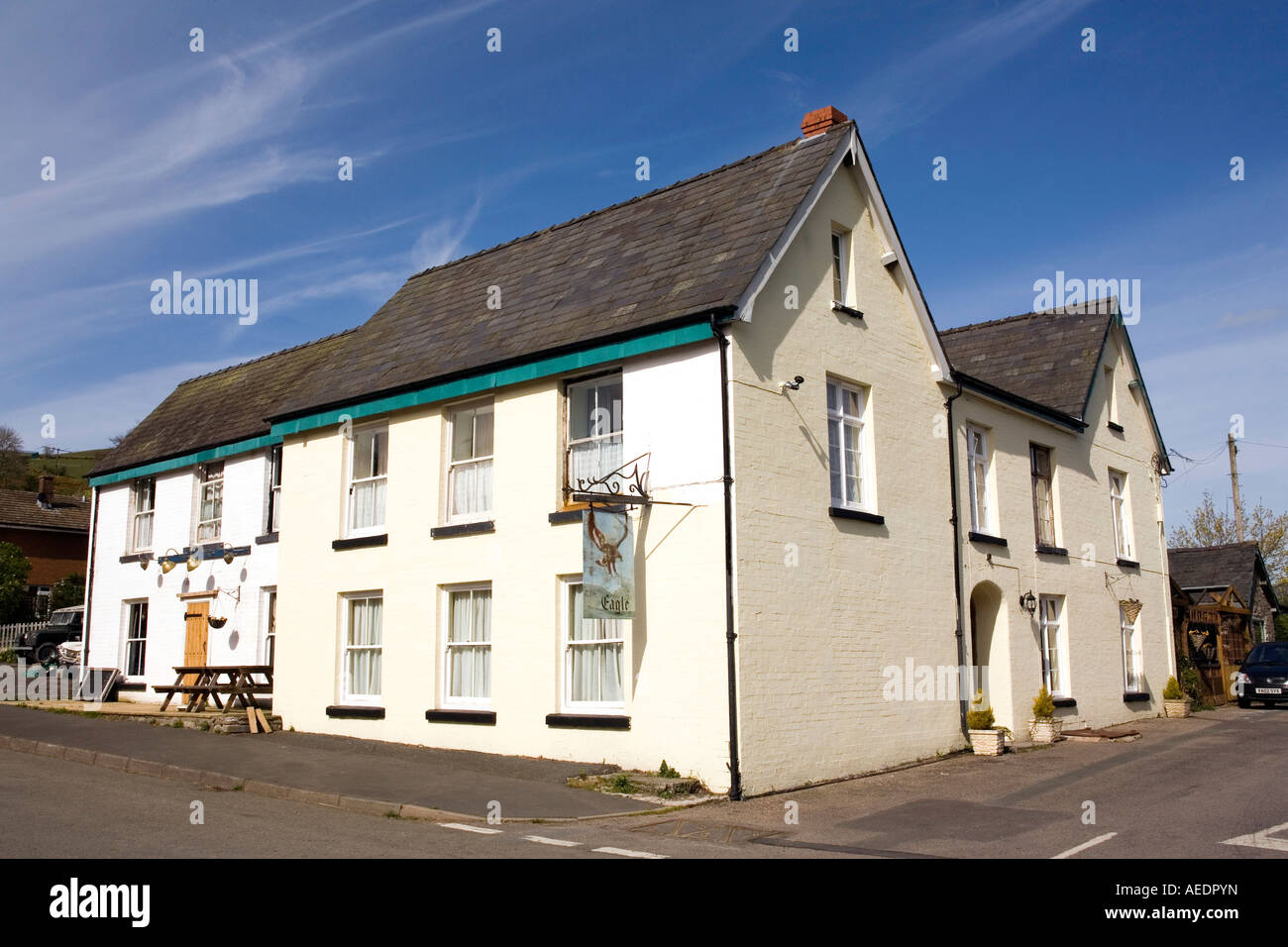 UK Wales Powys neue Radnor Broad Street Eagle Public House Stockfoto