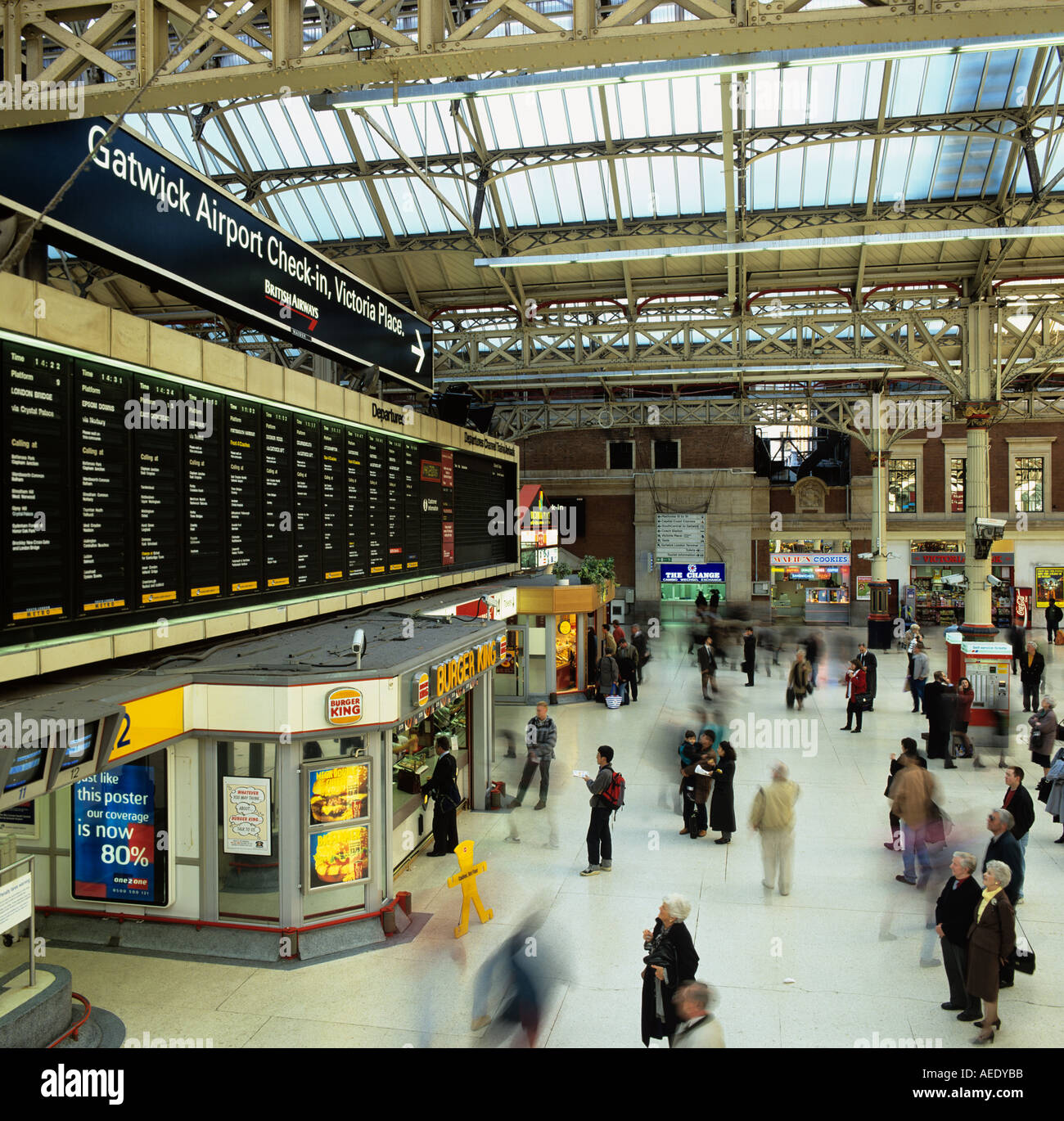 Victoria-Station London England Großbritannien Europa Stockfoto