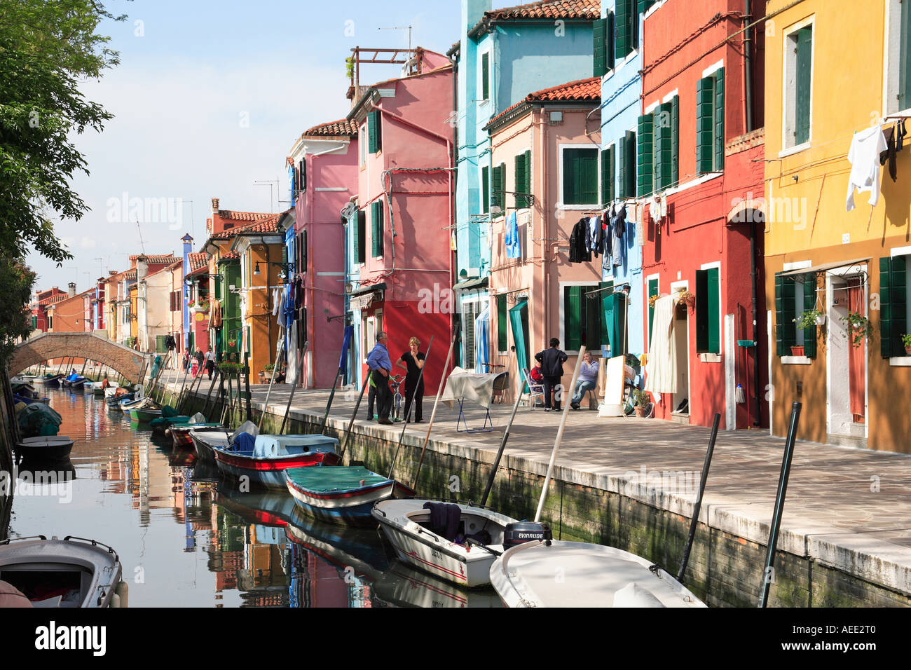 Burano Venedig Italien Stockfoto