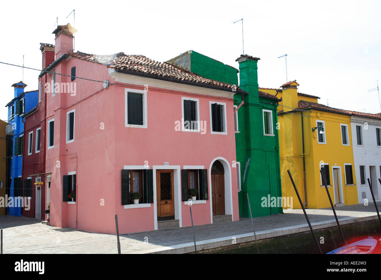 Burano Venedig Italien Stockfoto