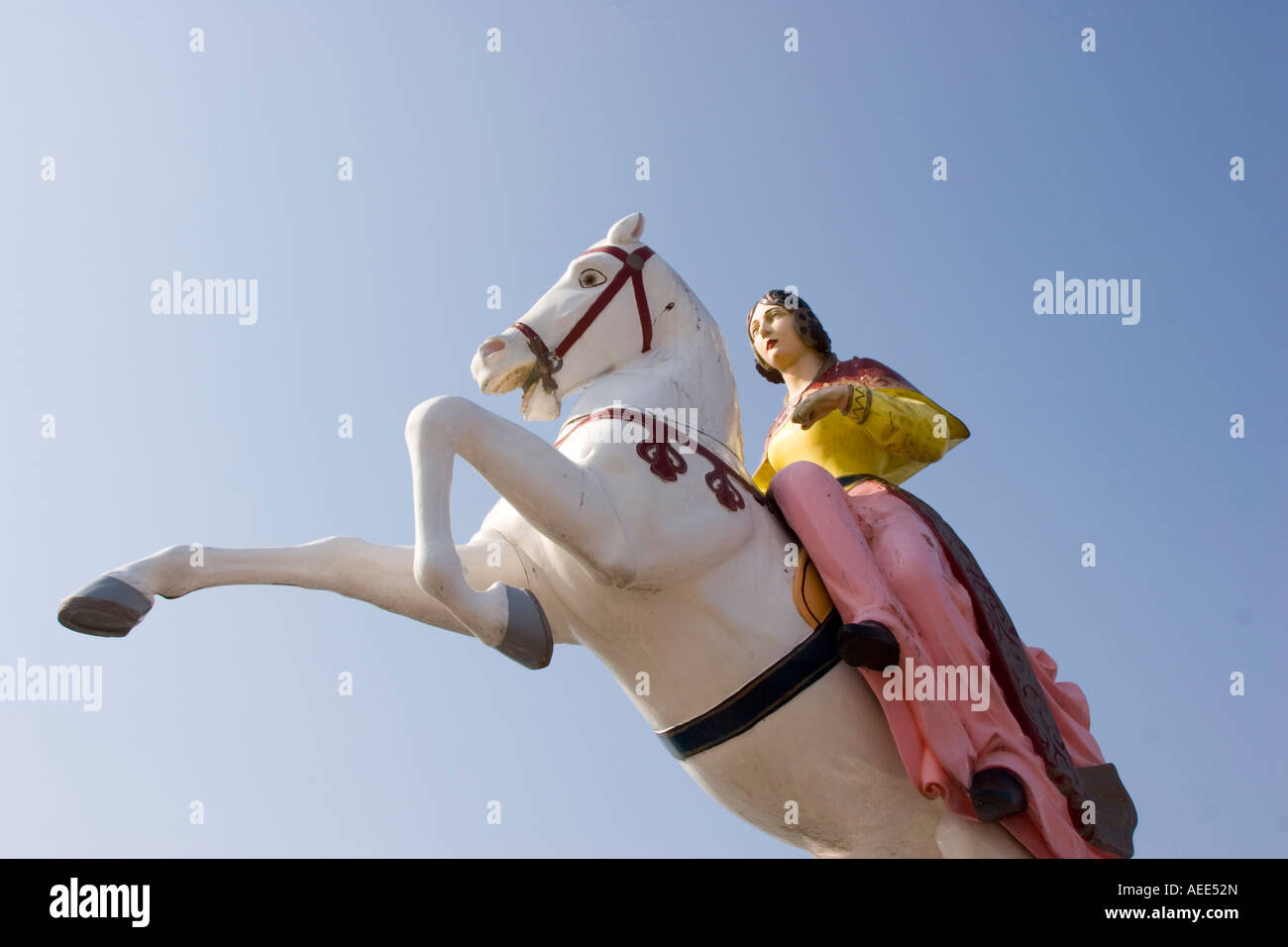 Pferd und Reiter statue Stockfoto
