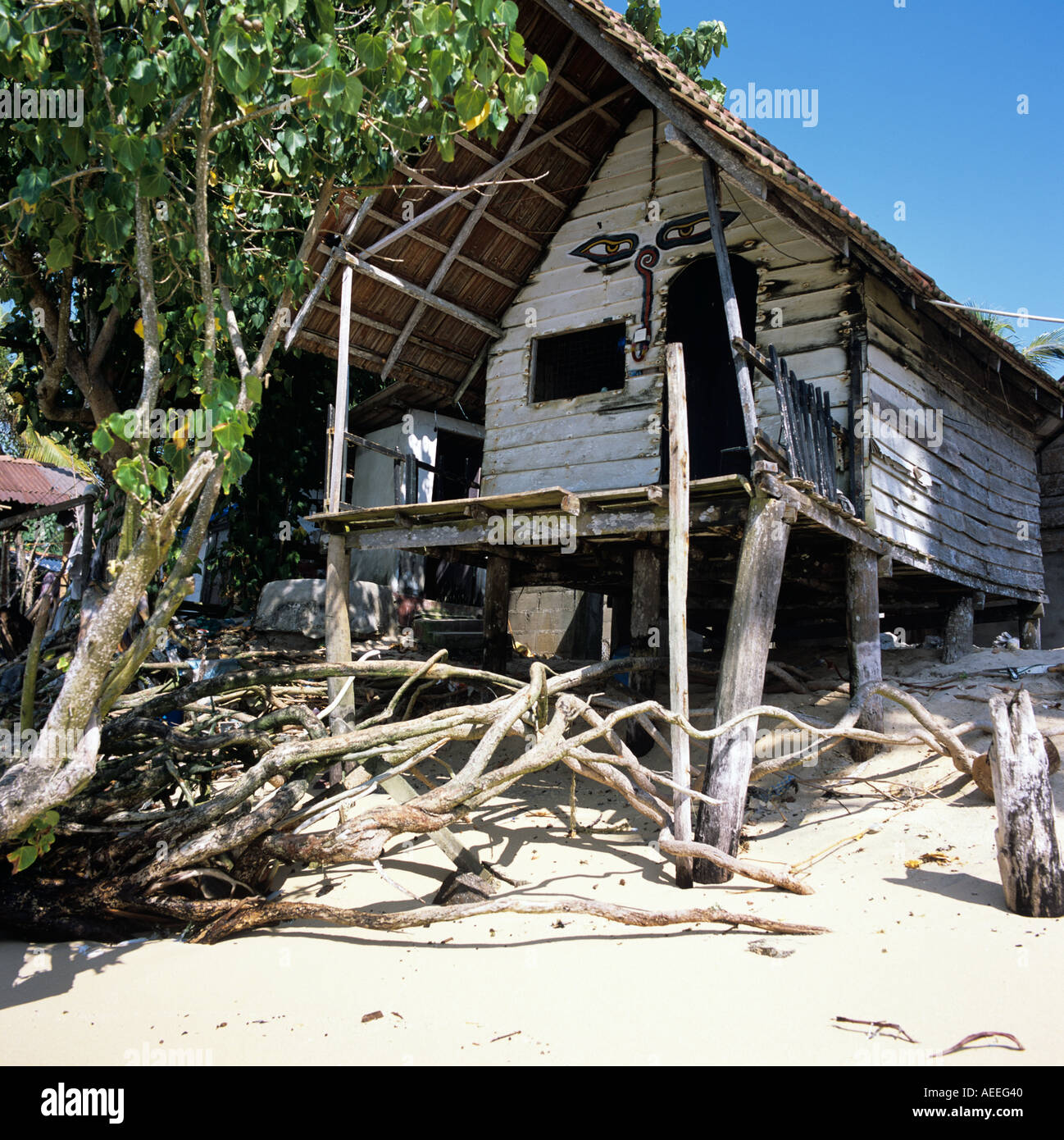 Strand Haus Galle Sri Lanka Süd-Ost Asien Stockfoto