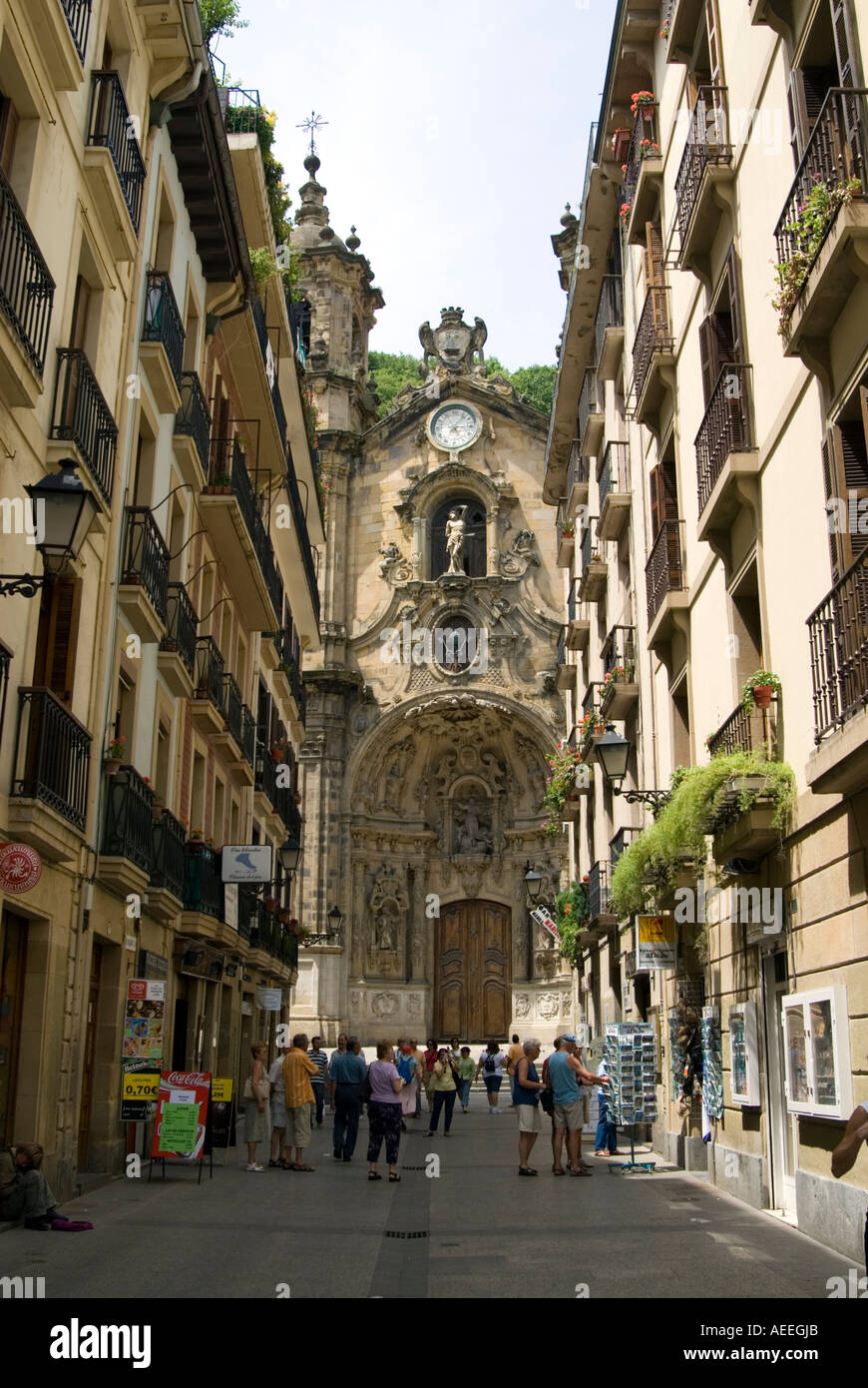 Basilika der Heiligen Maria des Chores in Parte Vieja, San Sebastian, Spanien Stockfoto