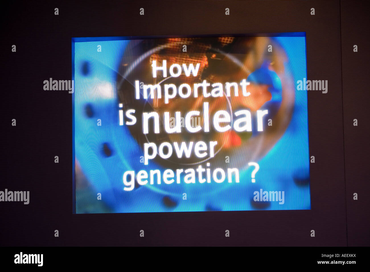 Anzeige bei Sellafield Nuclear Power Station Besucher Zentrum, Cumbria, UK Stockfoto