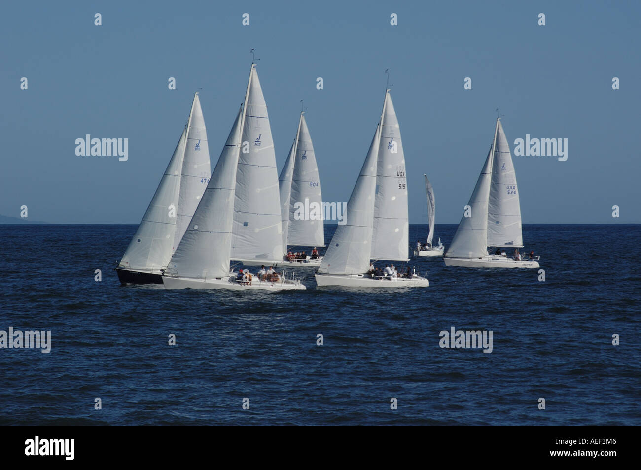 Saiboats Stockfoto