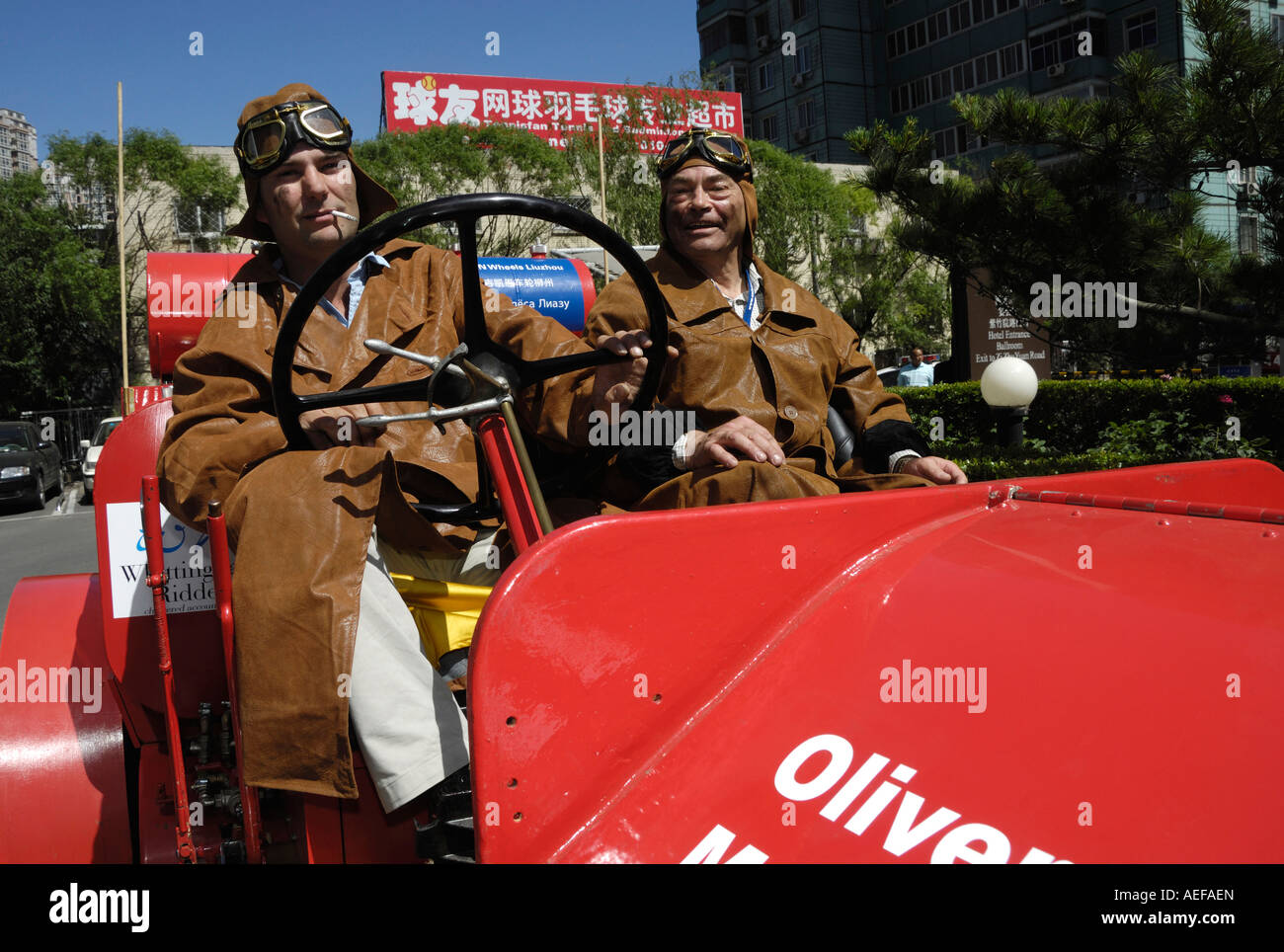 La France 14 Liter Nr. 14 während der erneutes Ausführen der 1907 Peking to Paris Rallye in Peking 25. Mai 2007 Stockfoto