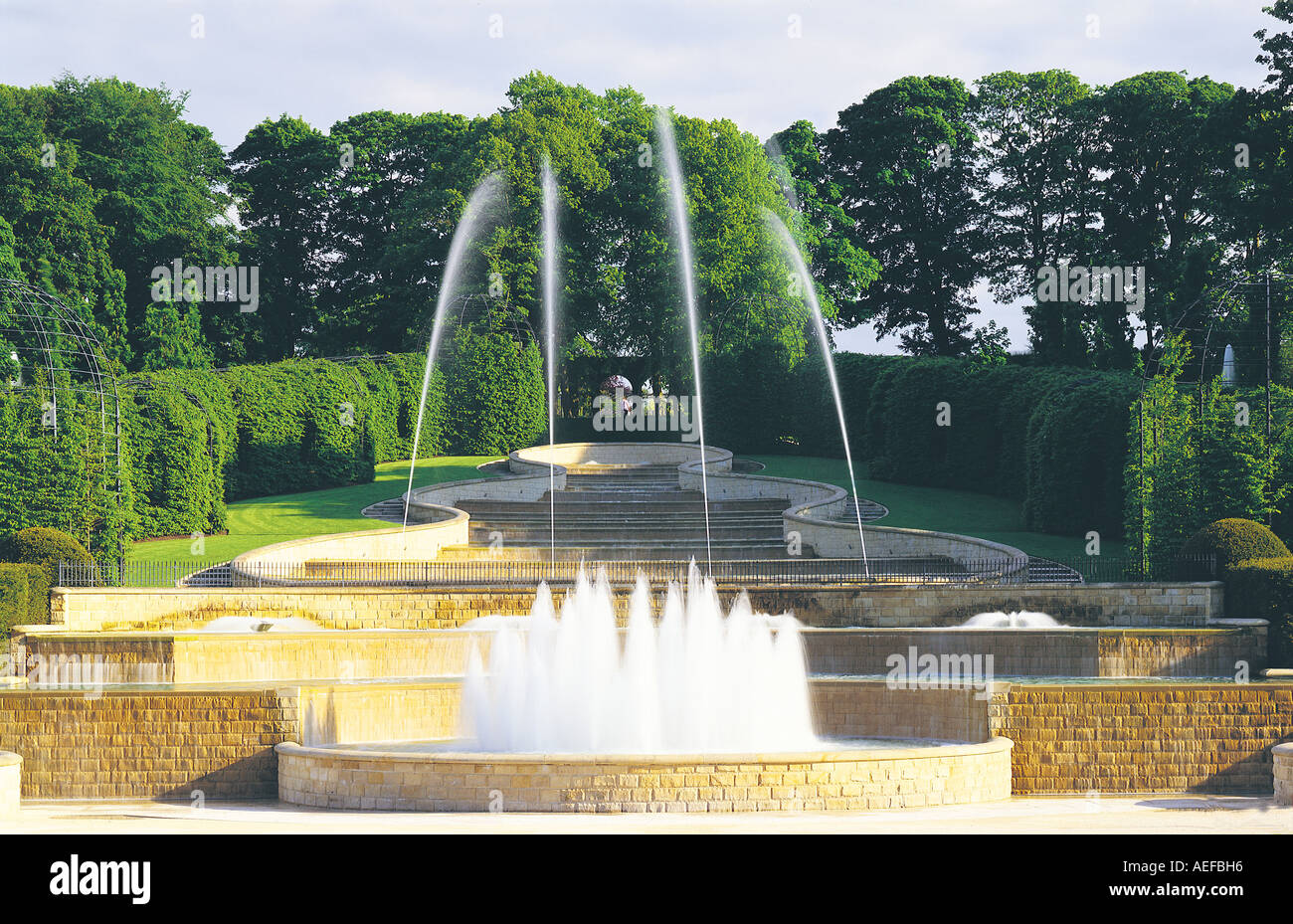 Alnwick Garden und die große Kaskade, Northumberland, UK Stockfoto