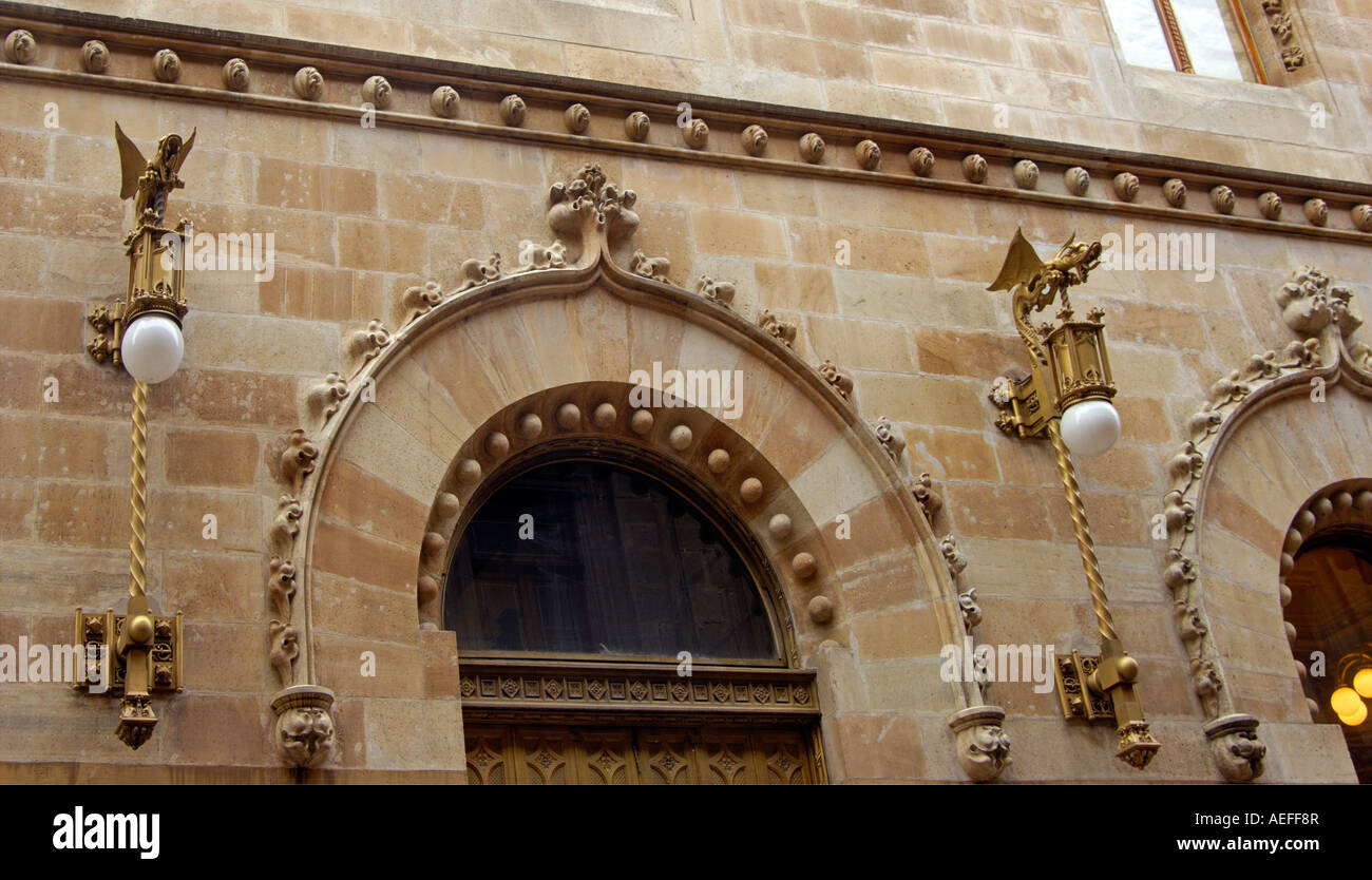 Architektonische Details von der "Palacio Postal", die Hauptpost in Mexiko-Stadt Stockfoto