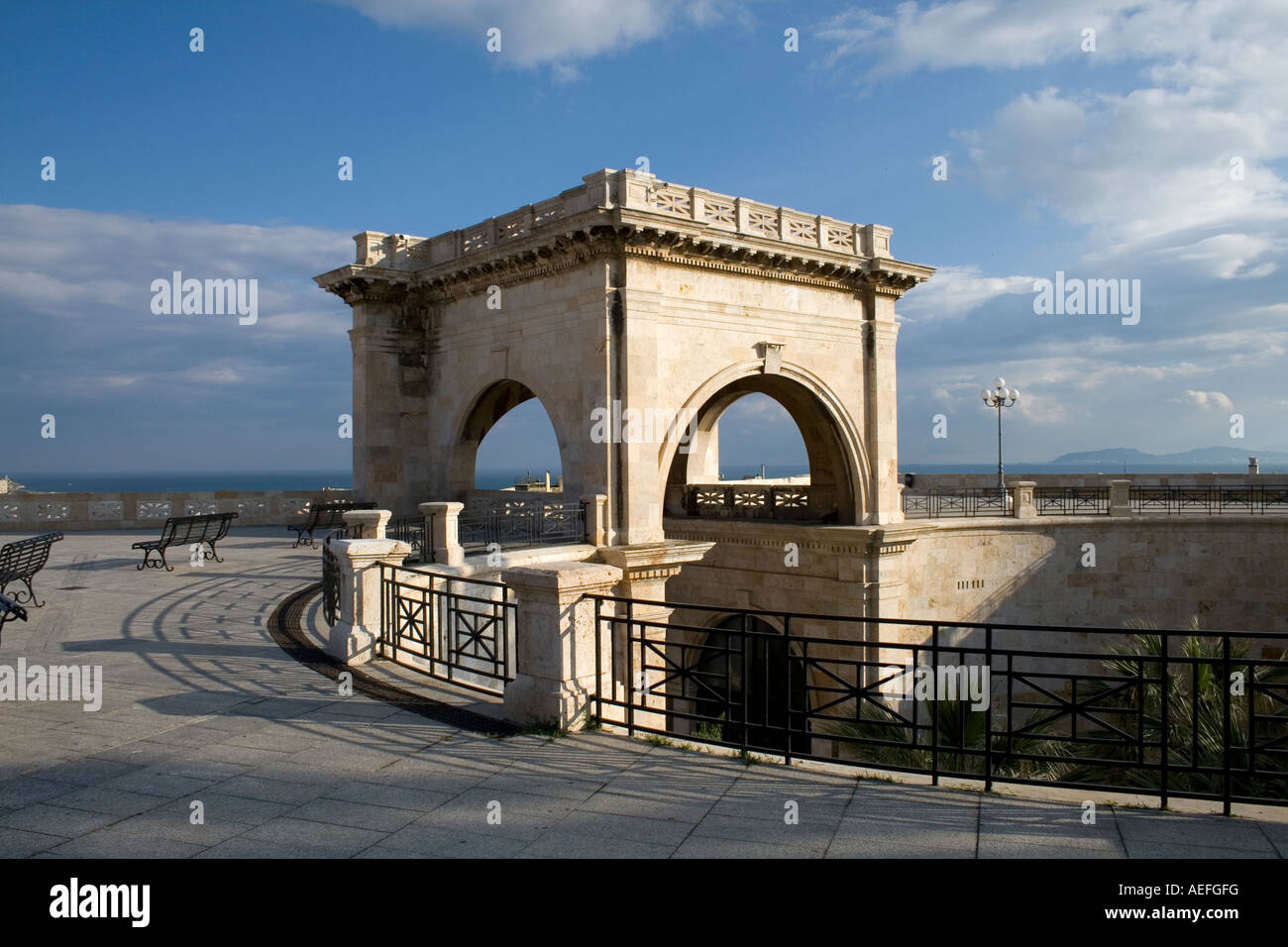 Bastione San Remy Cagliari Sardinien Italien Stockfoto