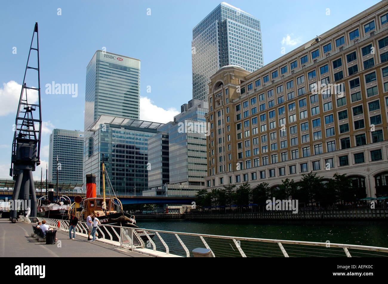 Canary Wharf Docklands London England Stockfoto