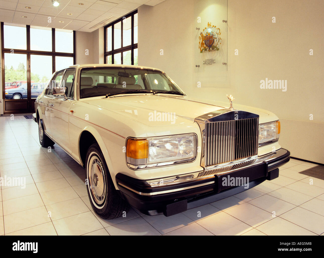 Cheshire Crewe Automobilbau Geschichte Rolls-Royce Werkswagen Foyer der 1990er Jahre Stockfoto