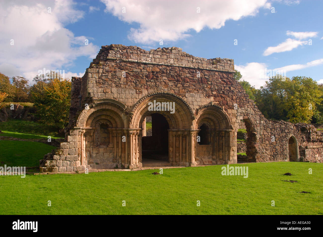 Haughmond Abbey 12. Jahrhundert Augustiner in der Nähe von Shrewsbury Shropshire England GB Großbritannien UK Vereinigtes Königreich British Isles EU Stockfoto