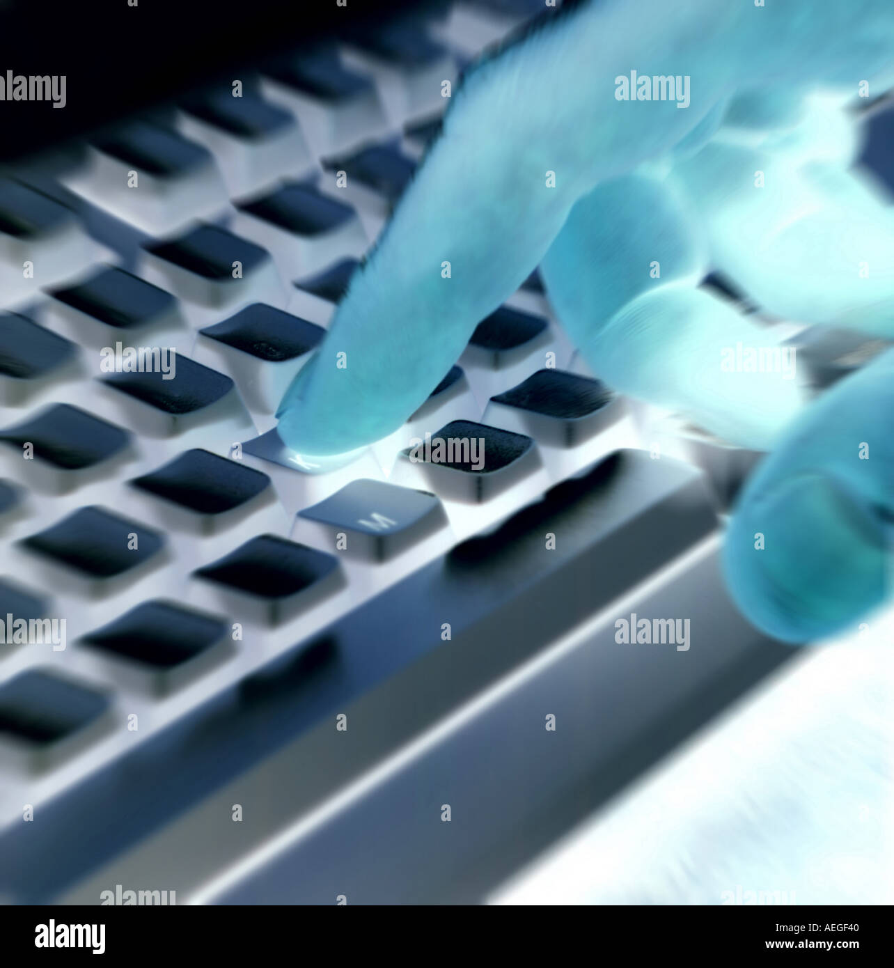 Büro Ingers Tastatur Detail drücken Schlüssel Zoom in Unschärfe Diverses Hintergrund Textur Technik computer Stockfoto