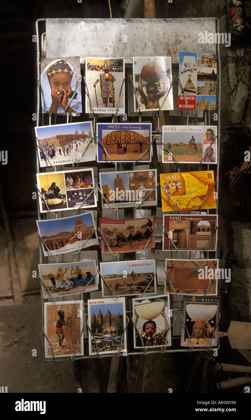Mali Timbuktu Postkarten zum Verkauf Stockfoto