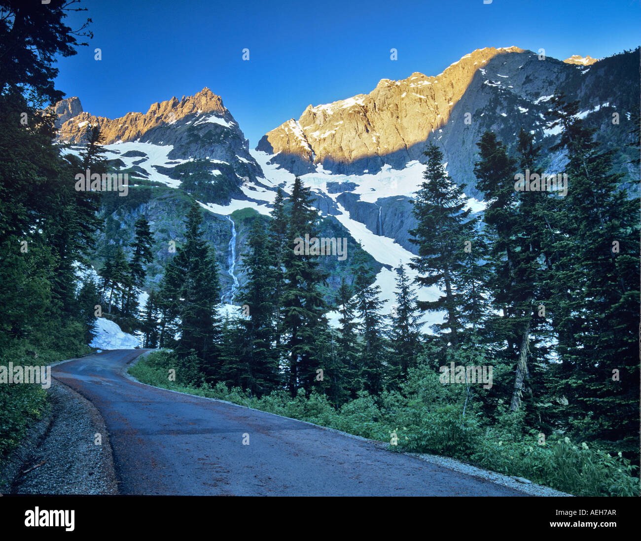 Ansicht der North Cascades National Park von Cascade River Road Washington Stockfoto