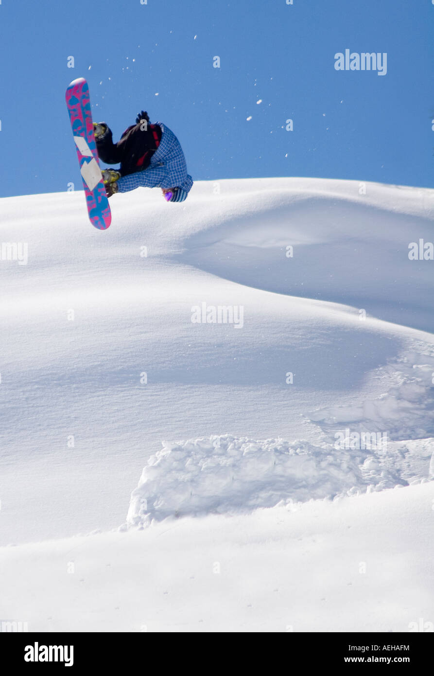 SNOWBOARDER, ÖSTERREICH Stockfoto