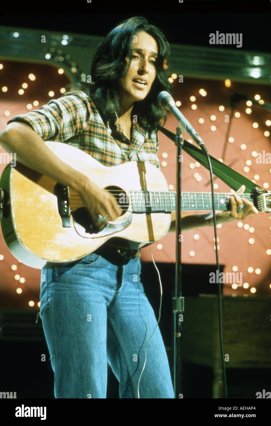 Folk-Sängerin JOAN BAEZ U.S. über 1965 Stockfoto