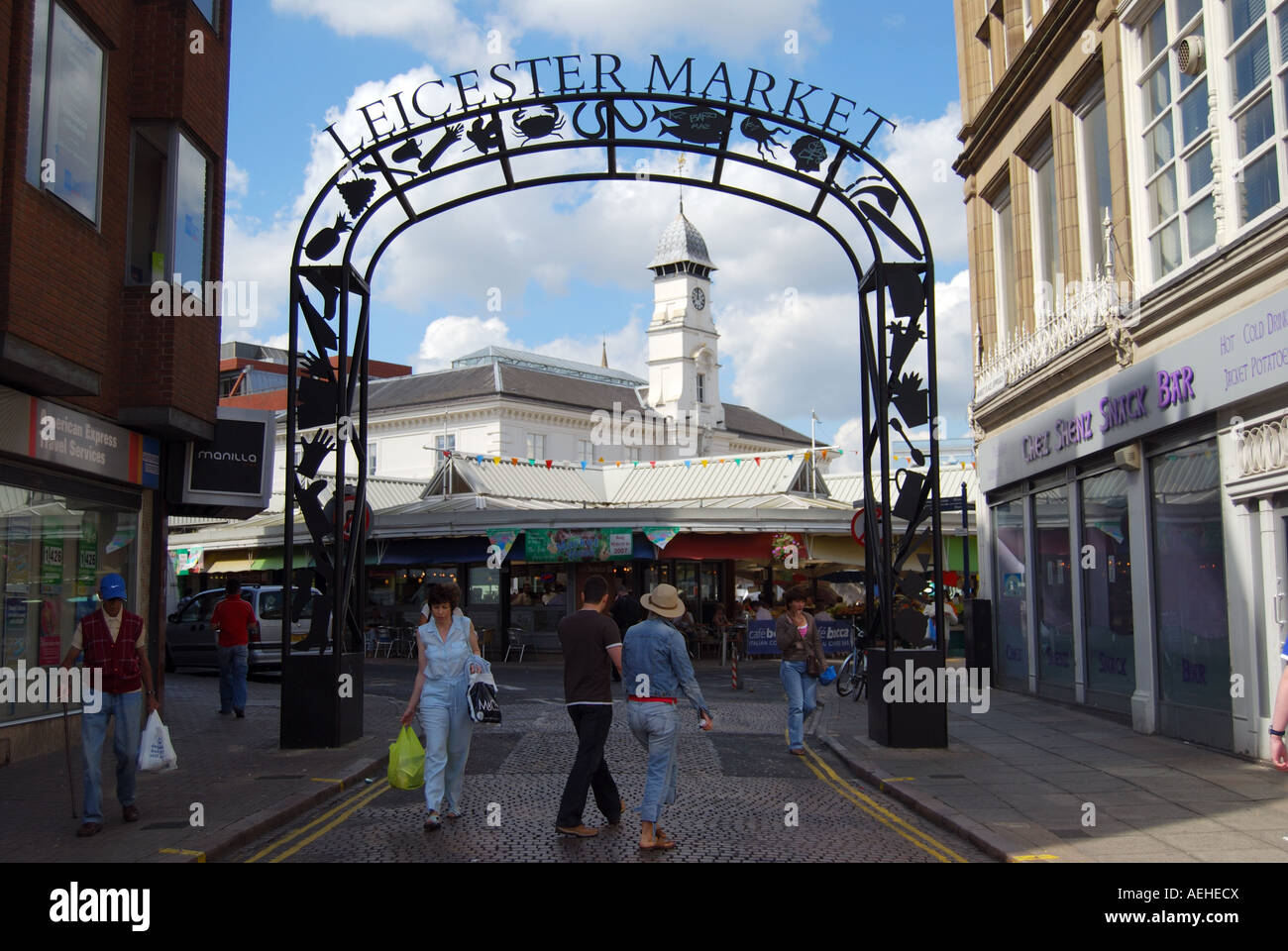 Leicester Markt, Leicester, Leicestershire, England, Vereinigtes Königreich Stockfoto