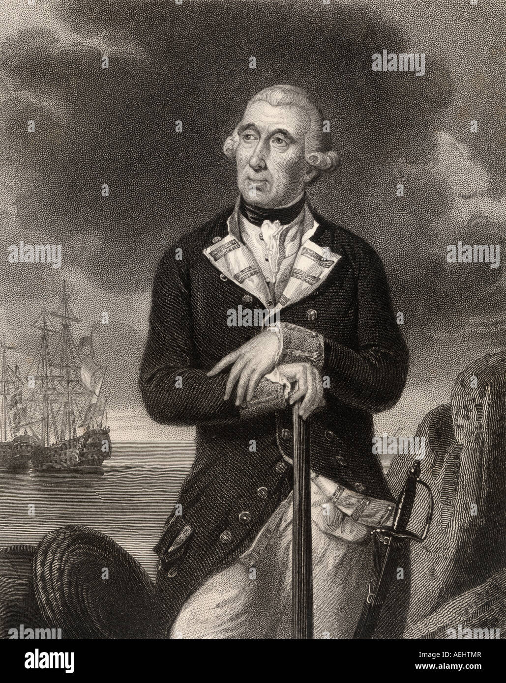 Richard Kempenfelt, 1718 - 1782. Britischer Hinteradmiral. Stockfoto
