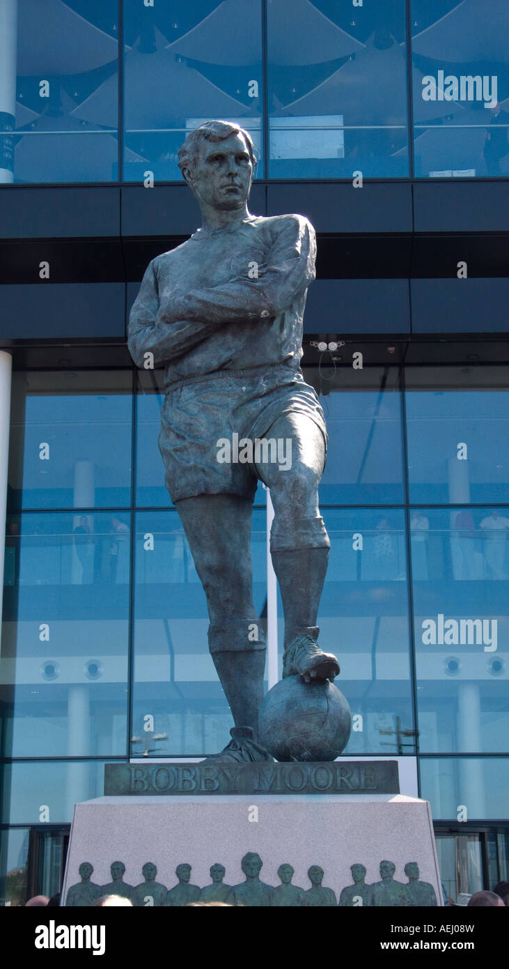 Bobby Moore-Statue-Wembley-Stadion Stockfoto